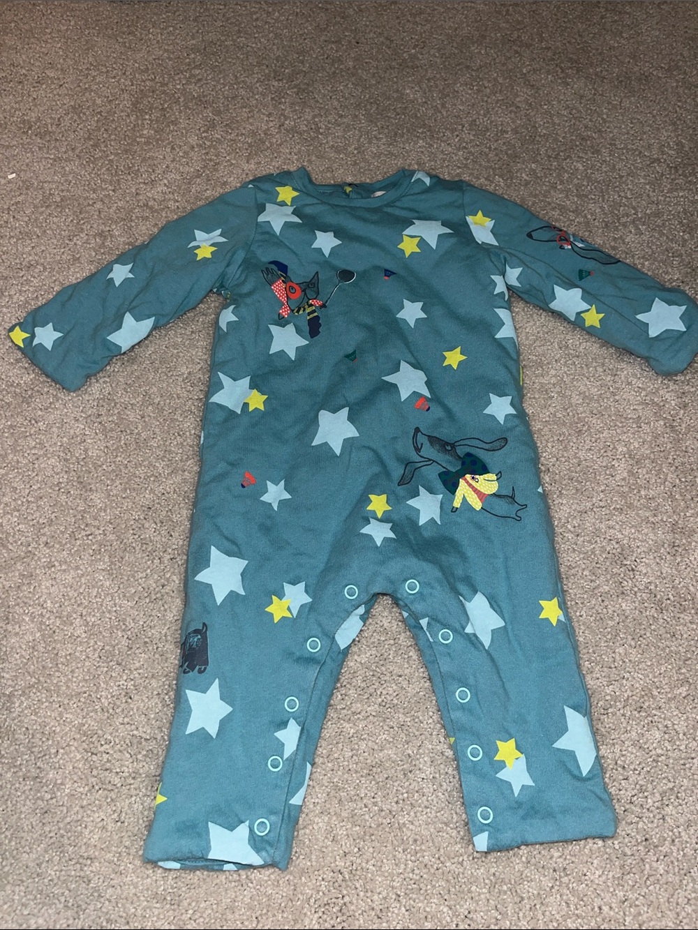 Catimini 12M baby onesie double lined warm outfit jumpsuit